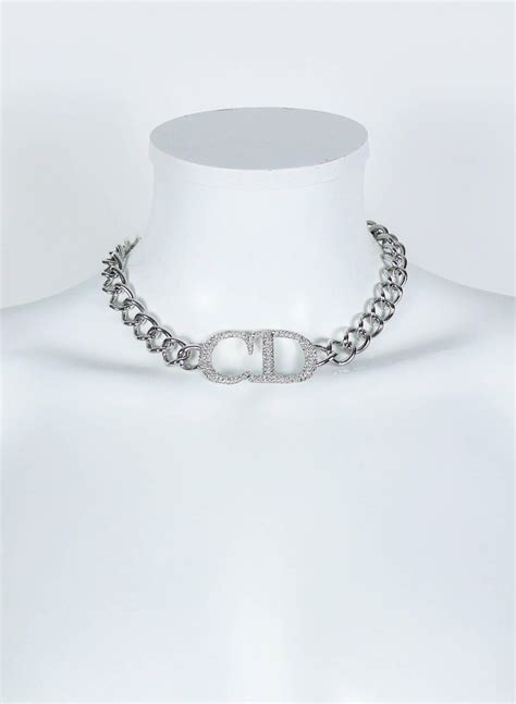 christian dior chain silver|genuine christian dior necklace.